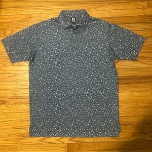 FootJoy Men's Blue Patterned Polo